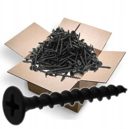 Wkręty 3,5x35 - 10 kg fosfatowane czarne do drewna