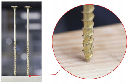 WKRĘTY CIESIELSKIE DO DREWNA TALERZOWE TORX 8x300