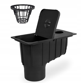 Studzienka rynny CZARNY osadnik rynnowy czyszczak