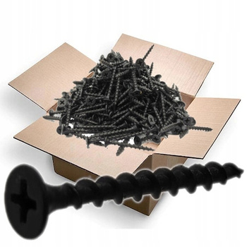 Wkręty 3,5x55 - 10 kg fosfatowane czarne do drewna