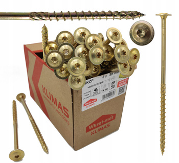 WKRĘTY CIESIELSKIE DO DREWNA TALERZOWE TORX 8x60