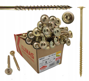 WKRĘTY CIESIELSKIE DO DREWNA TALERZOWE TORX 6x120