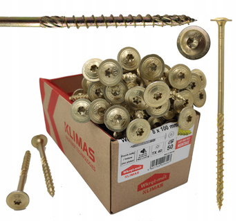 WKRĘTY CIESIELSKIE DO DREWNA TALERZOWE TORX 8x100