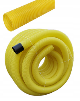 Rura drenarska bez otworów pełna FI 100 rolka 25m