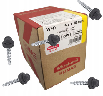 Wkręt FARMERSKI RAL 7016 250szt 4,8x35 farmer