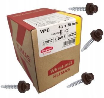 Wkręt FARMERSKI RAL 8017 250szt 4,8x35 farmer