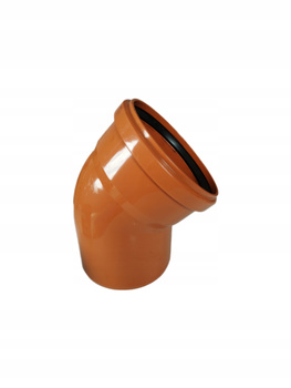 KOLANO PCV KANALIZACYJNE ZEWNĘTRZNE kąt 160 45