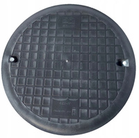 Czarna POKRYWA dekiel studzienka WŁAZ 40 karbowana